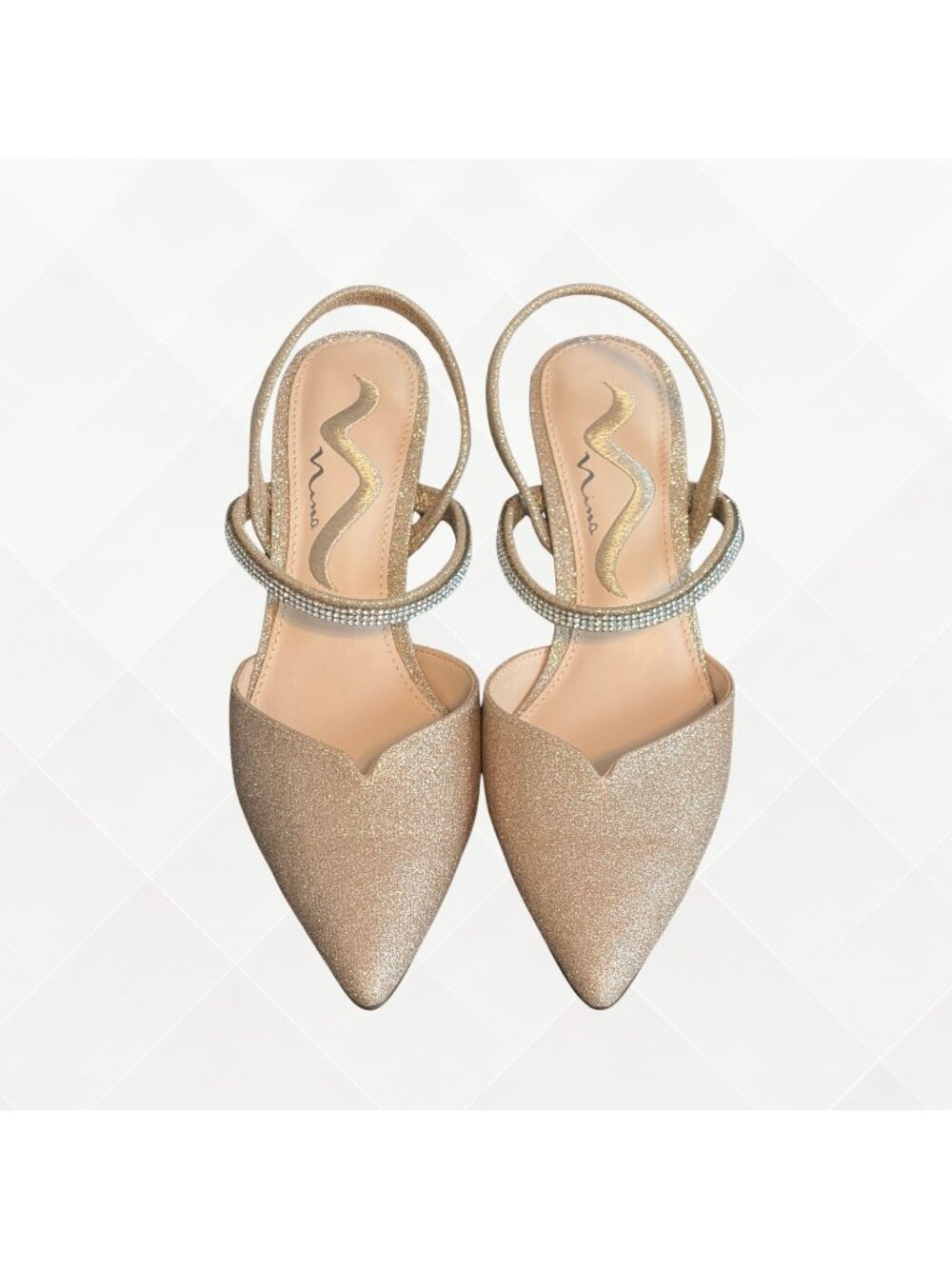 Nina Billie Slingback Pumps • Size 6 • Gold • Pre-Loved